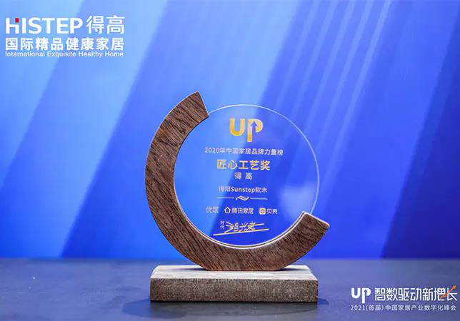得高初心不改，匠心永存，榮譽(yù)加冕2020中國(guó)家居品牌“匠心工藝獎(jiǎng)” 圖片1